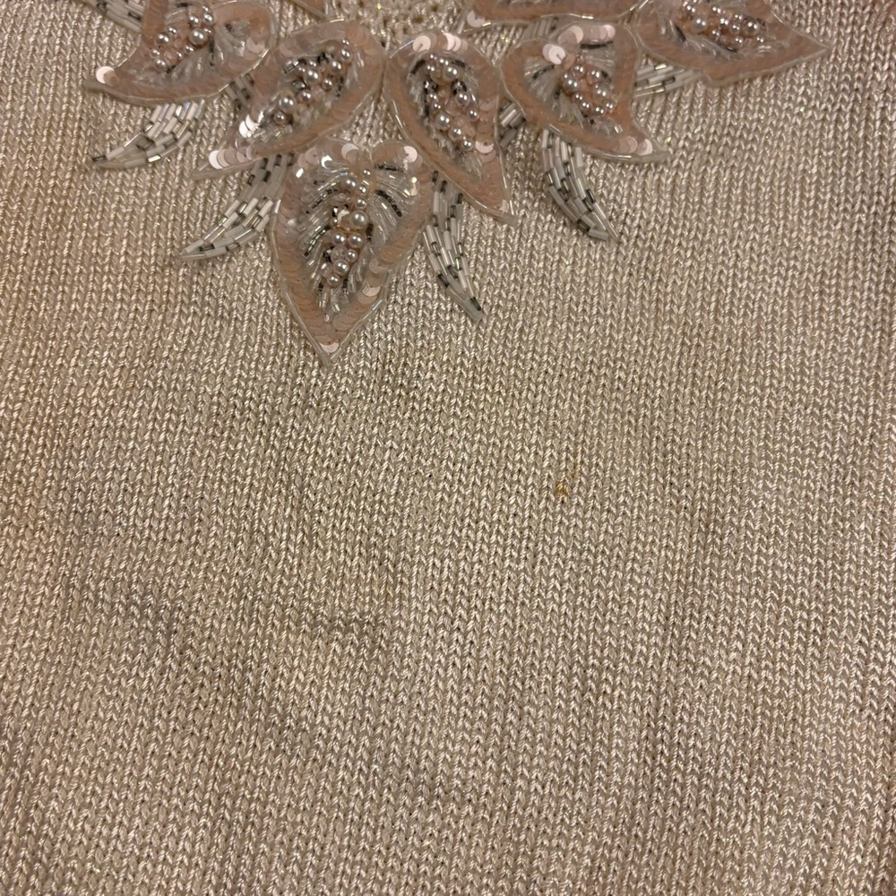 🩰Cache🩰 Vintage Beaded Puff Sleeve Sweater - Picture 5 of 5